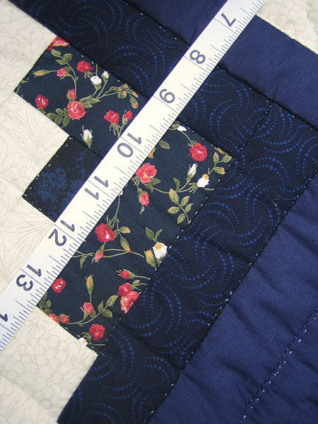 Starry Log Cabin Amish Quilt 96x109