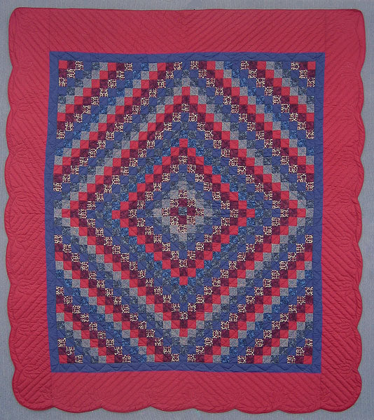 Trip Around World Patchwork Amish Quilt 100x114