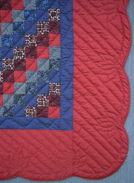 Trip Around World Patchwork Amish Quilt 100x114