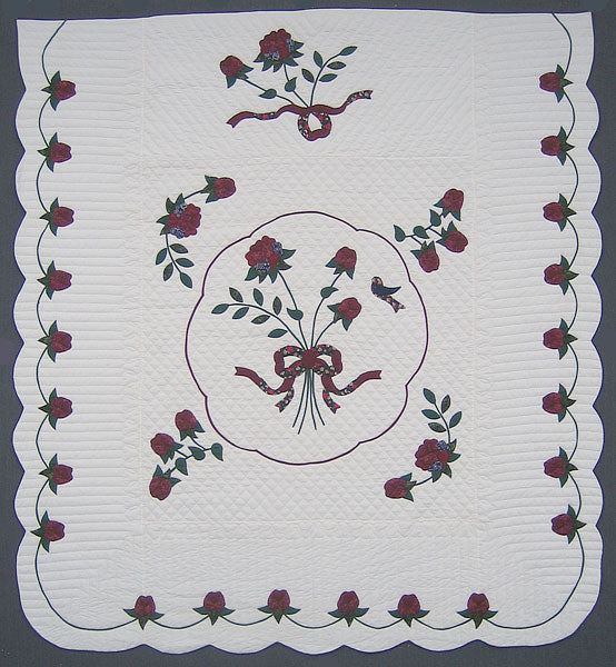 Lancaster Treasure Applique Amish Quilt 100x111