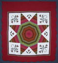 Country Lone Star Patchwork Applique Amish Quilt 106x114