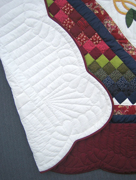 Victorian Flower Basket Commons Amish Quilt 95x107
