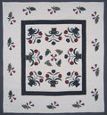 Framed Flower Basket Applique Amish Quilt 101x112