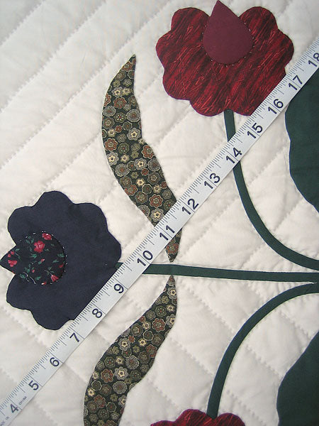 Framed Flower Basket Applique Amish Quilt 101x112