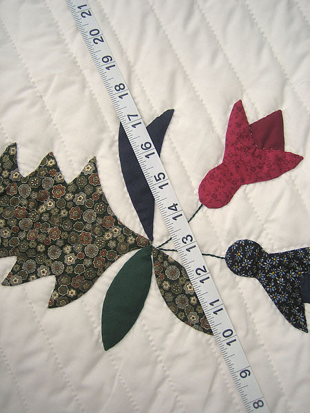 Framed Flower Basket Applique Amish Quilt 101x112