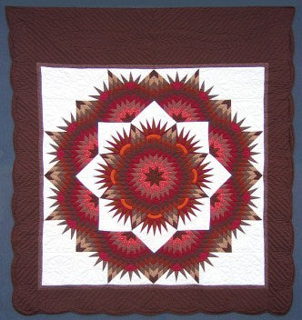 Broken Star Burst Amish Quilt 102x112
