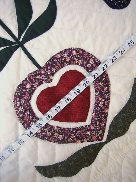 Dutch Peacock Tree Applique Amish Quilt 104x112