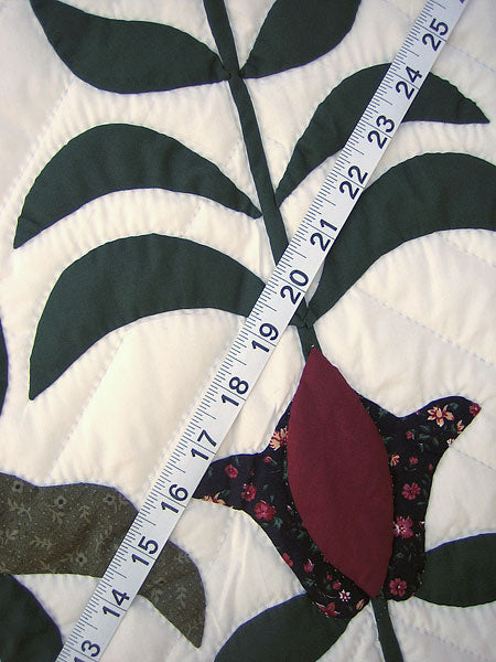 Dutch Peacock Tree Applique Amish Quilt 104x112