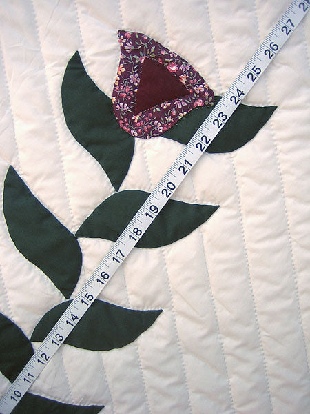Dutch Peacock Tree Applique Amish Quilt 104x112