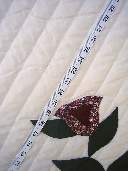 Dutch Peacock Tree Applique Amish Quilt 104x112