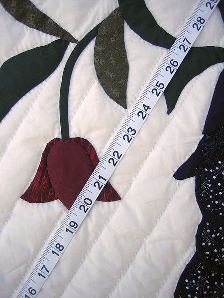 Dutch Peacock Tree Applique Amish Quilt 104x112