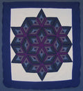 Completed Broken Star Amish Quilt 102x113