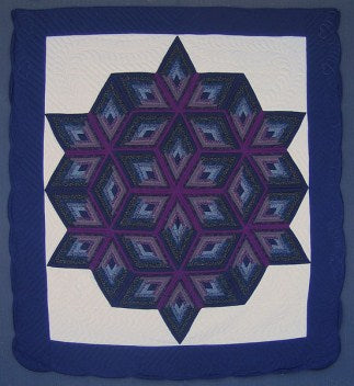 Completed Broken Star Amish Quilt 102x113