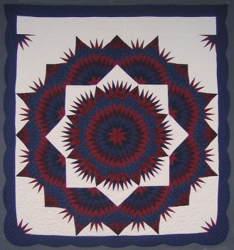 Broken Star Burst Amish Quilt 107x115