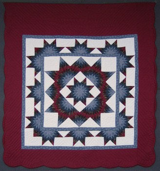 Rising Star Patchwork Amish Quilt 102x114