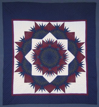 Broken Star Burst Amish Quilt 102x113