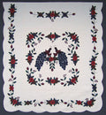 Peacock Applique Amish Quilt 104x113