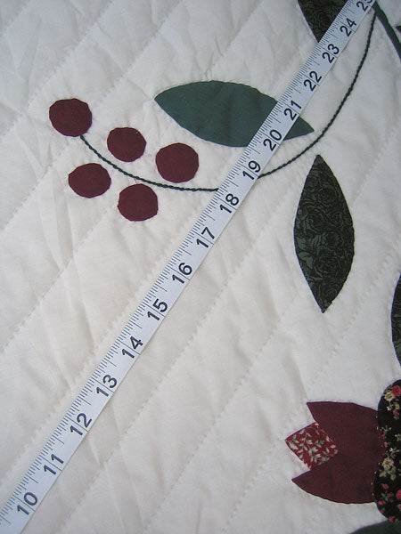 Peacock Applique Amish Quilt 104x113