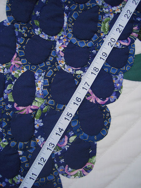 Peacock Applique Amish Quilt 104x113