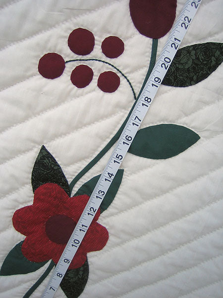 Peacock Applique Amish Quilt 104x113