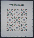 Spring Flowers Applique Amish Quilt 97x110
