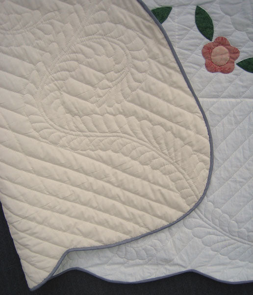 Spring Flowers Applique Amish Quilt 97x110