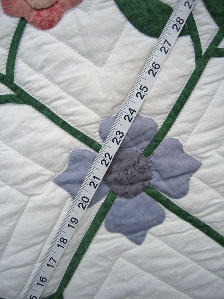 Spring Flowers Applique Amish Quilt 97x110