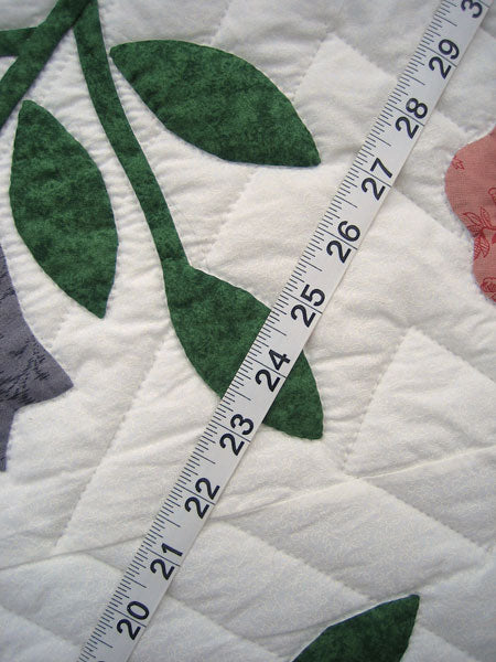Spring Flowers Applique Amish Quilt 97x110