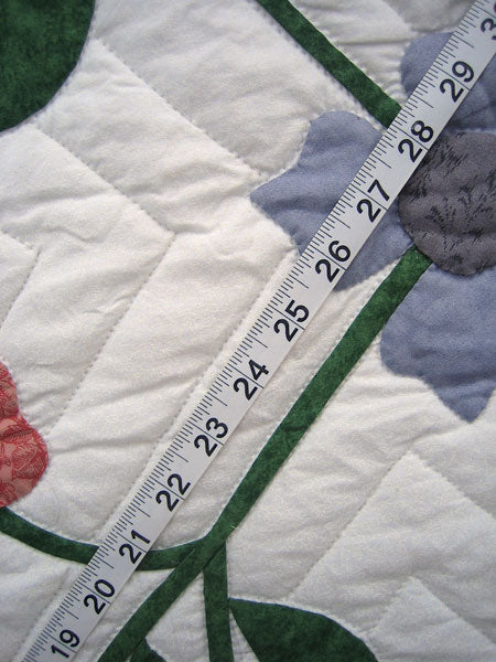Spring Flowers Applique Amish Quilt 97x110
