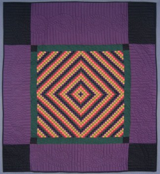 Dutch Colors Amish Central Diamond Quilt 99x109