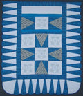 Embroidered Flowers Amish Quilt Pillows 94x111