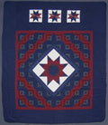 Log Cabin Star Patchwork Amish Quilt 102x117