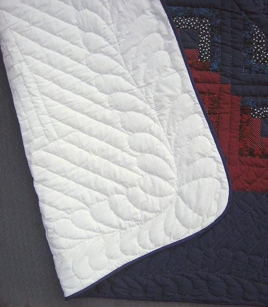 Log Cabin Star Patchwork Amish Quilt 102x117