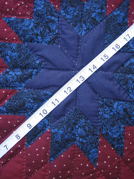 Log Cabin Star Patchwork Amish Quilt 102x117