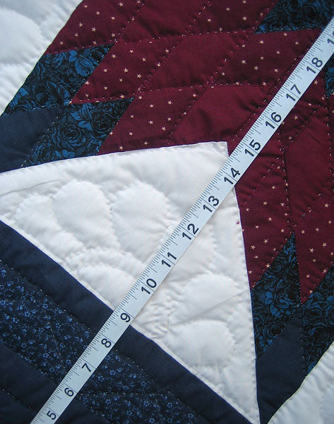 Log Cabin Star Patchwork Amish Quilt 102x117