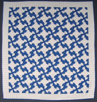 Ocean Waves Patchwork Amish Quilt 89x96