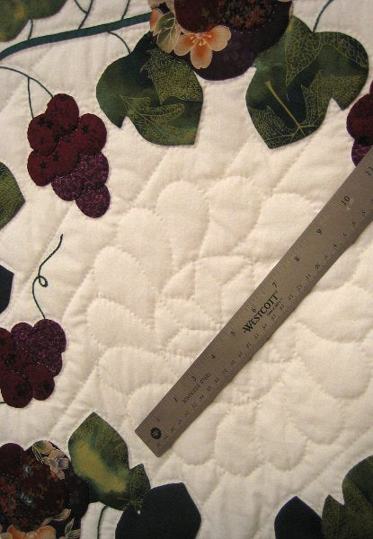 Vineyard Grapes Applique Amish Quilt 97x111