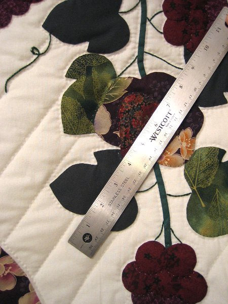 Vineyard Grapes Applique Amish Quilt 97x111