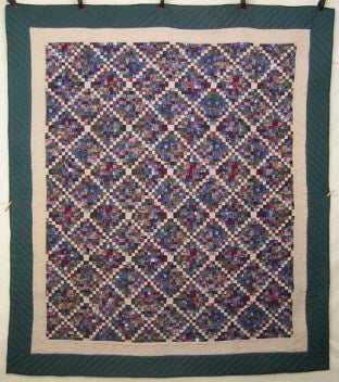 Postage Stamp Patchwork Amish Quilt 94x108