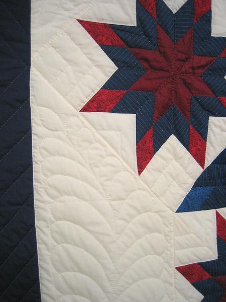 Star in Galaxy Amish Quilt 104x114