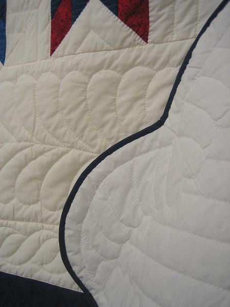 Star in Galaxy Amish Quilt 104x114