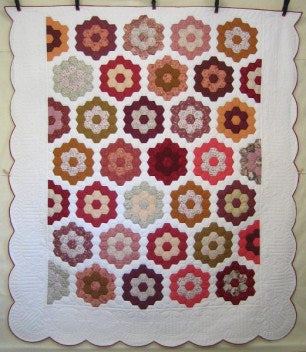 Buzzing Bees Honeycomb Patchwork Amish Quilt 99x114