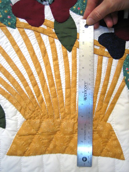 Victorian Basket Commons Applique Amish Quilt 101x114