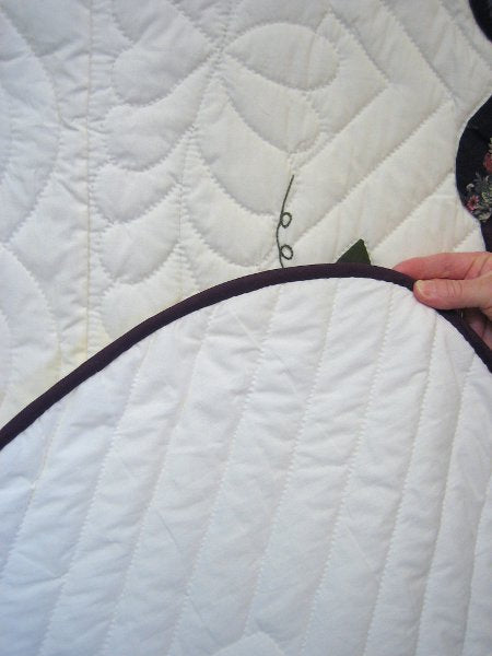Country Grapes Applique Amish Quilt 103X113