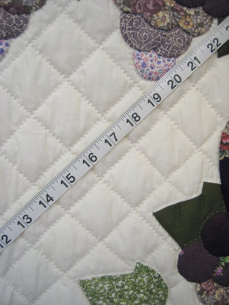 Country Grapes Applique Amish Quilt 103X113