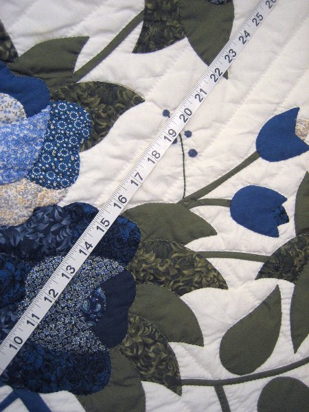 Victorian Basket Flowers Applique Amish Quilt 103x112