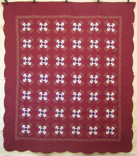Pineapple Patchwork Amish Quilt 99x113