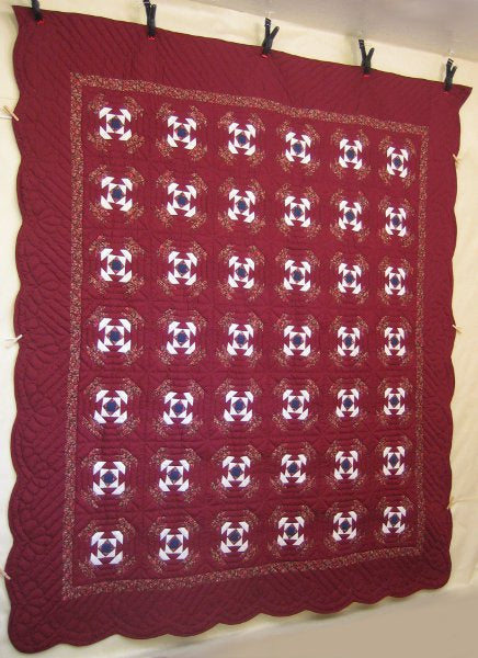 Pineapple Patchwork Amish Quilt 99x113