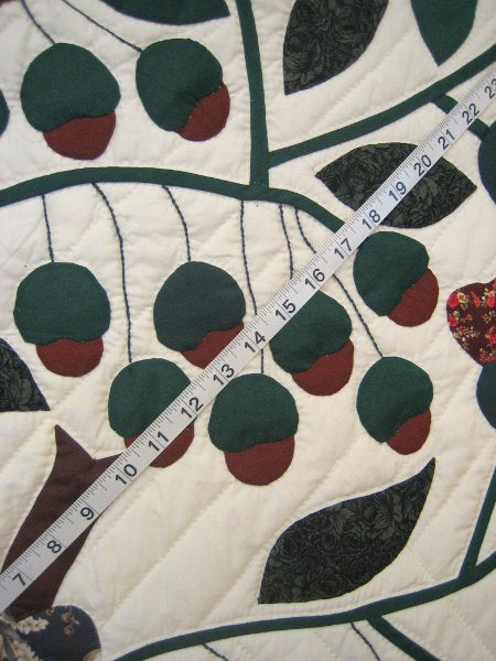 Tree Life Applique Amish Quilt 103x113