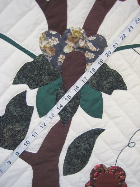 Tree Life Applique Amish Quilt 103x113
